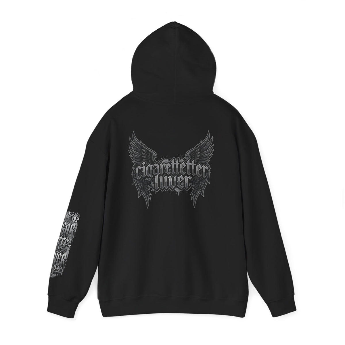 Cigarette Lover Hoodie — Gothic Drip Script Pullover