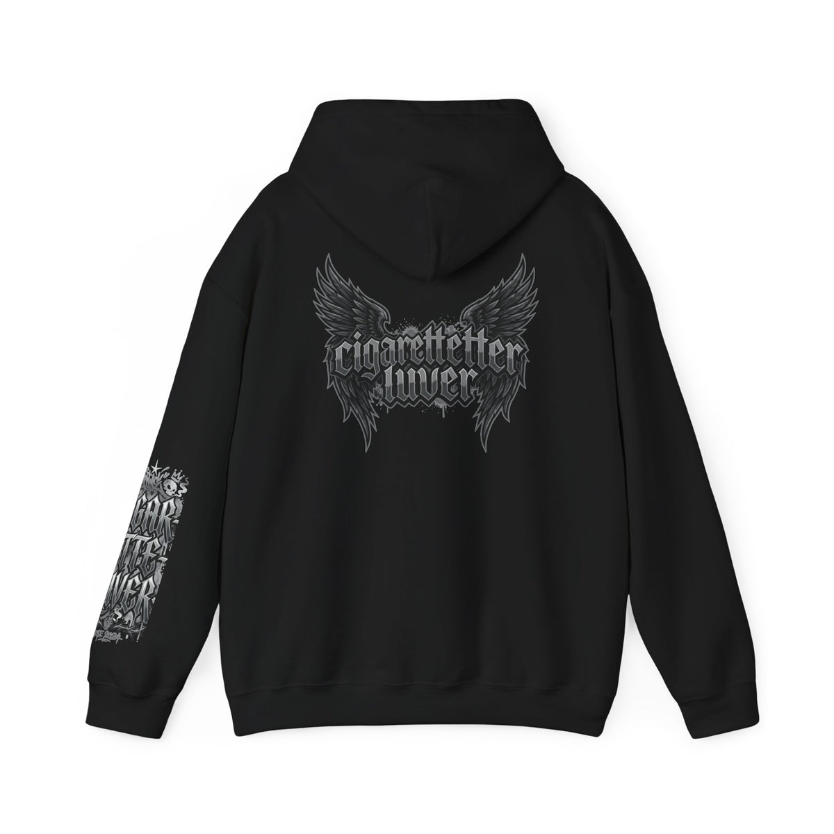 Cigarette Lover Hoodie — Gothic Drip Script Pullover