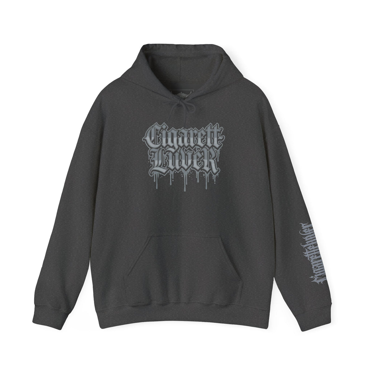 Hoodie — Cigarette Lover Gothic Drip Logo Pullover