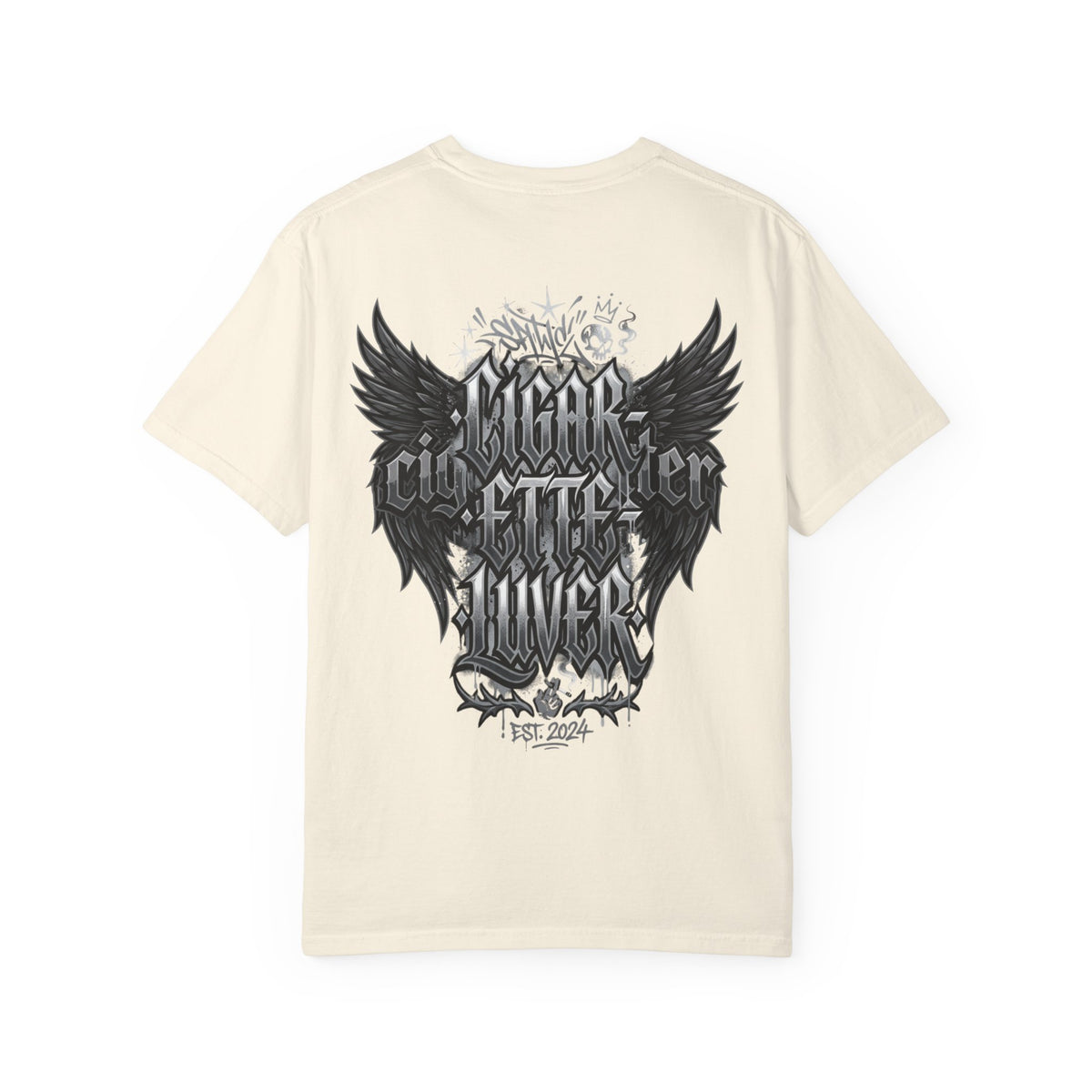 Cigar City Liver T-Shirt — Vintage Gothic Skull & Wings Graphic Tee