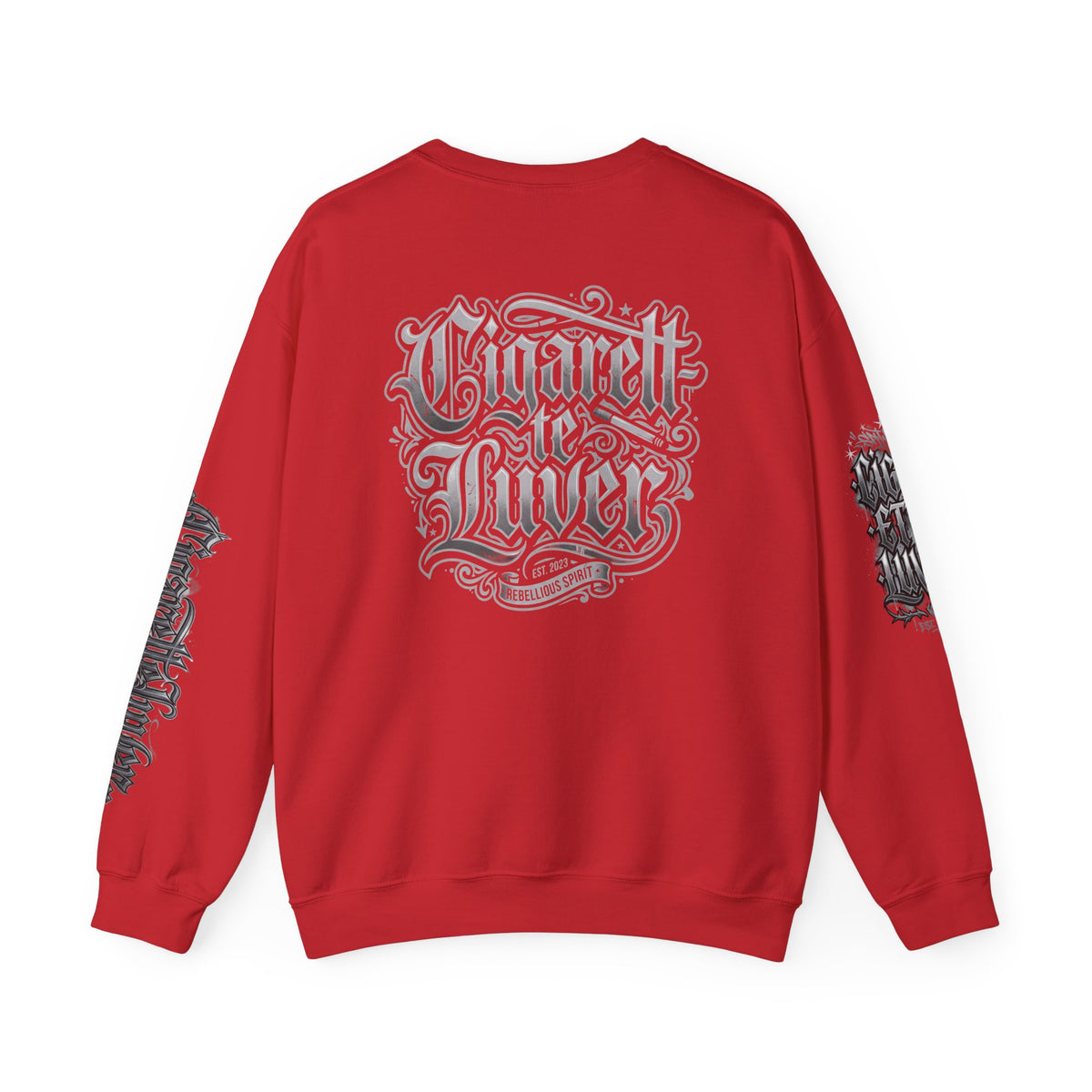 Crewneck Sweatshirt — Gothic Script "Great Live" Streetwear Pullover