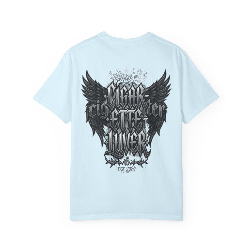Cigar City Liver T-Shirt — Vintage Gothic Skull & Wings Graphic Tee