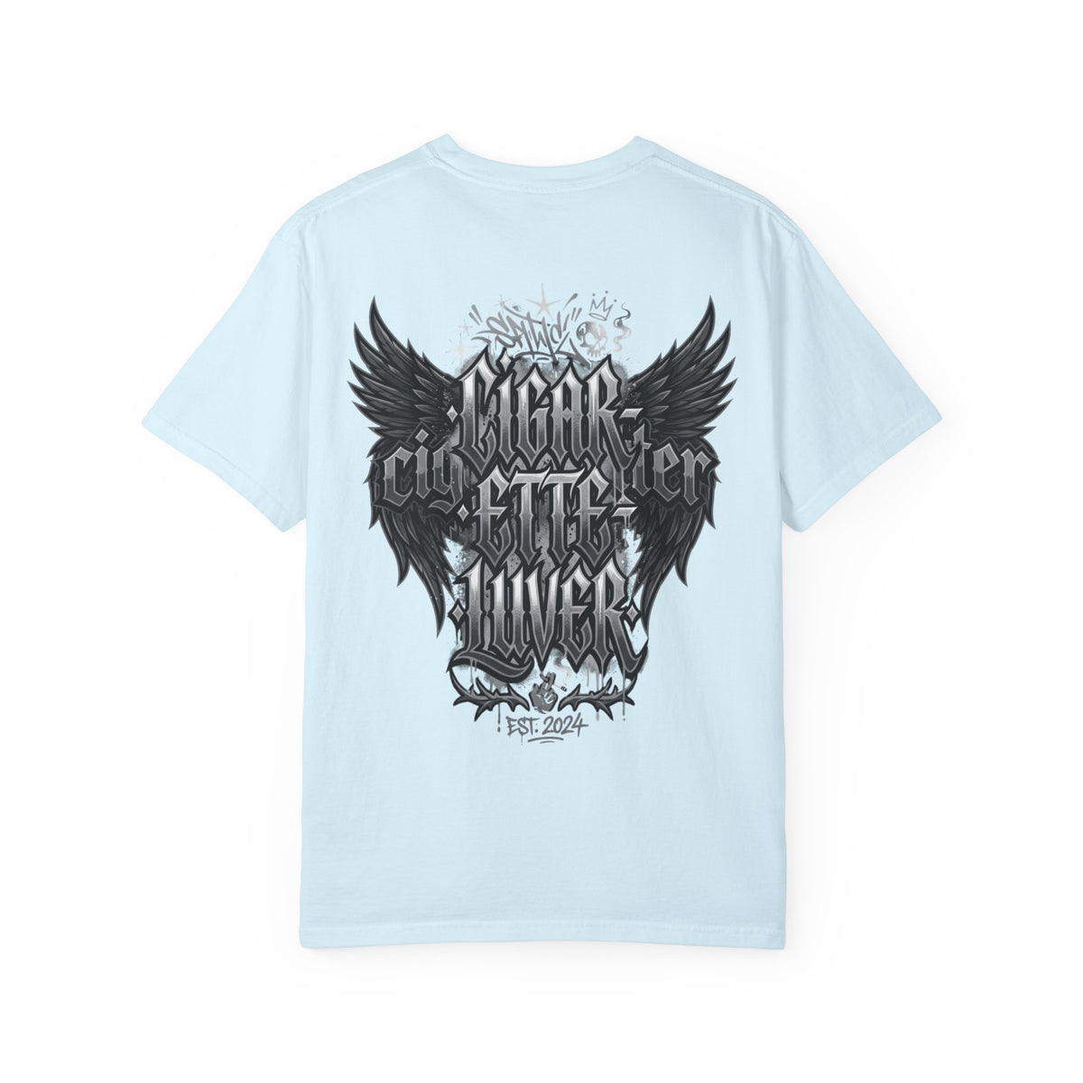 Cigar City Liver T-Shirt — Vintage Gothic Skull & Wings Graphic Tee
