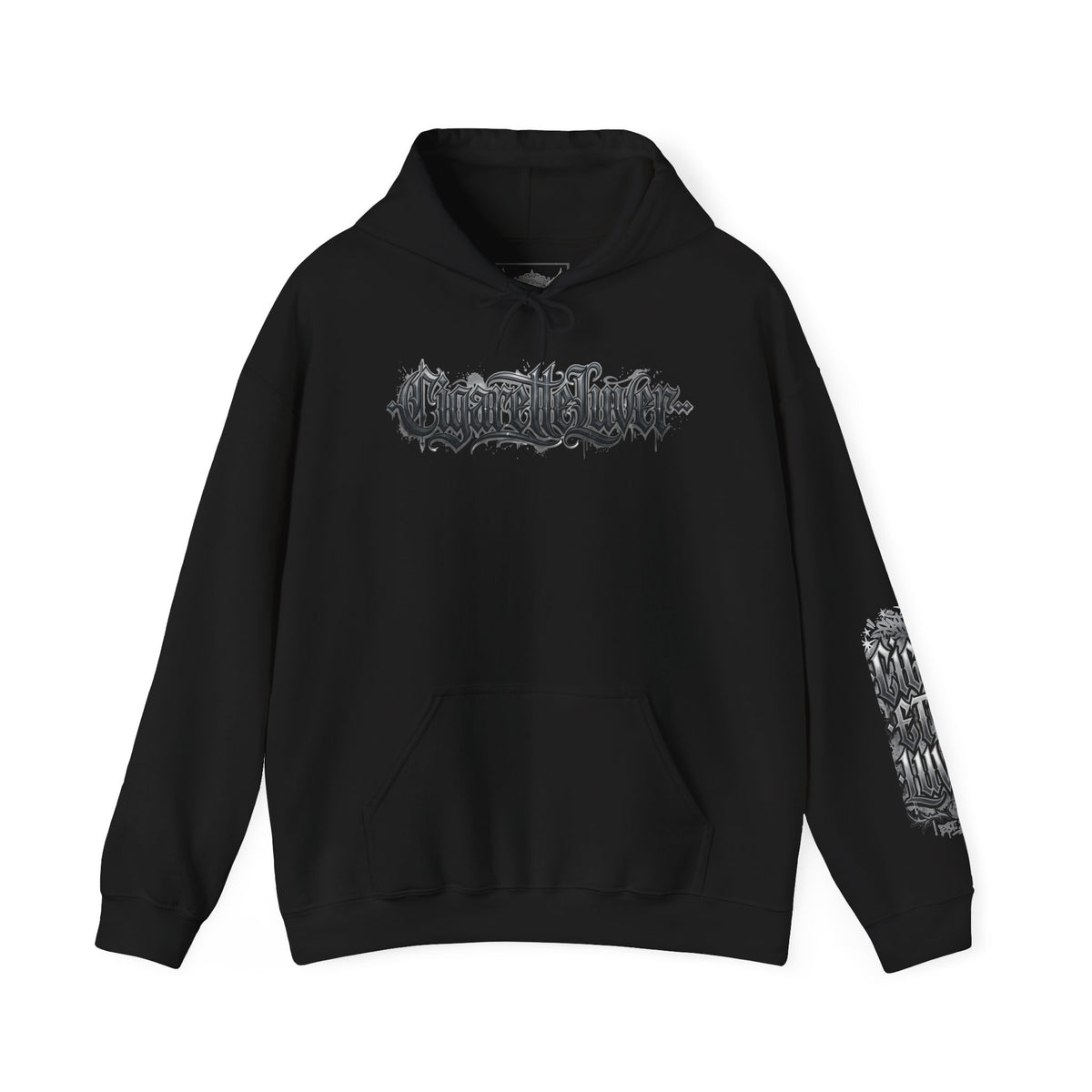 Cigarette Lover Hoodie — Gothic Drip Script Pullover