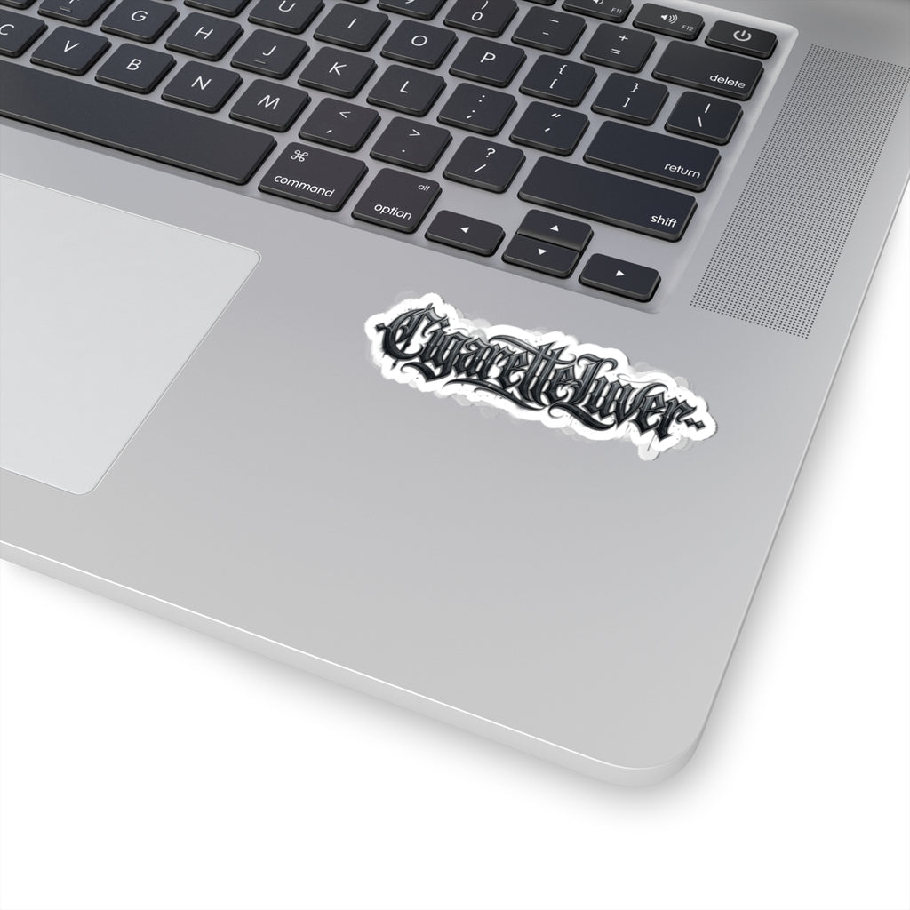 Cigarette Lvr Gothic Script Kiss-Cut Sticker