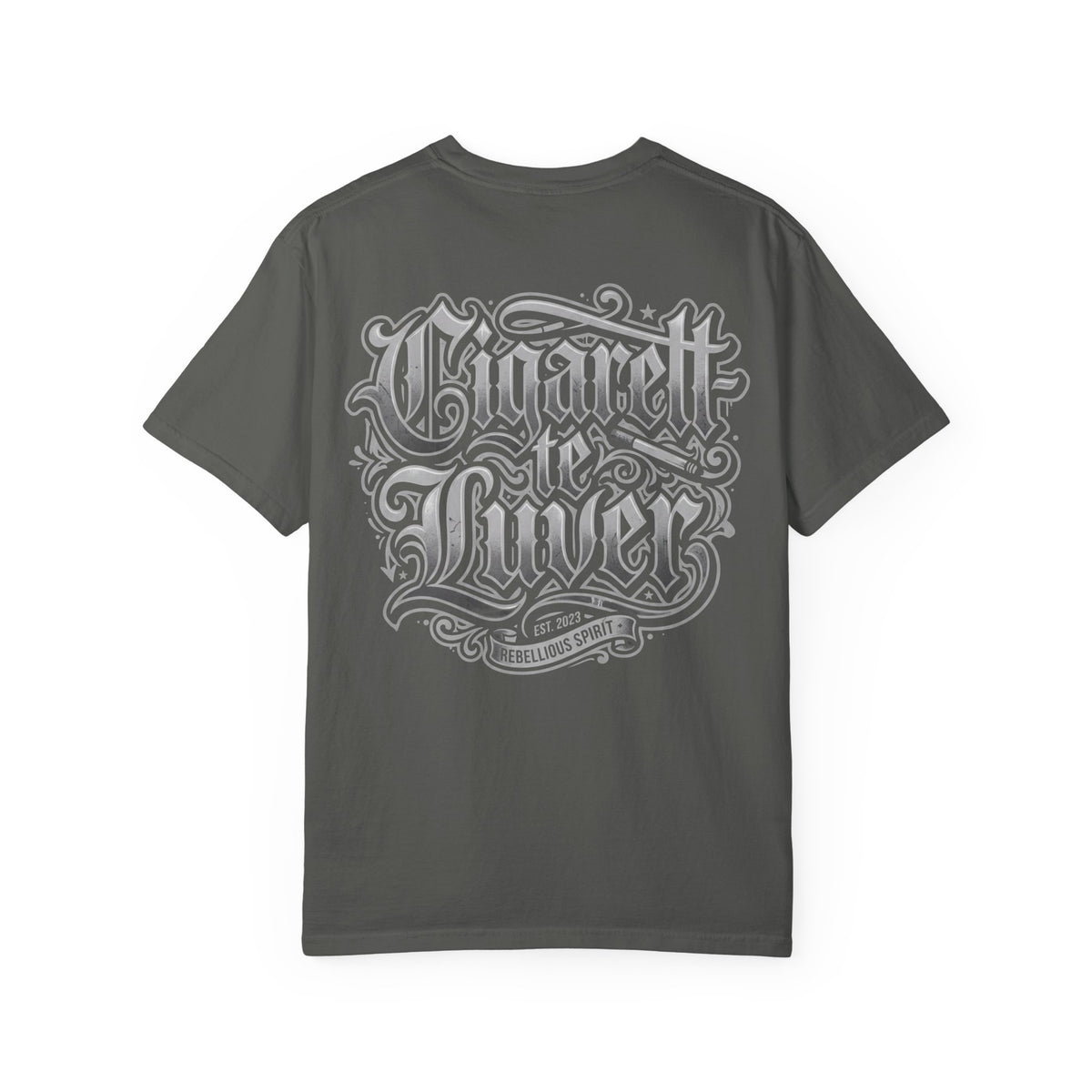 Cigarette to Liver Graphic Tee — Vintage Tattoo-Style Band Shirt