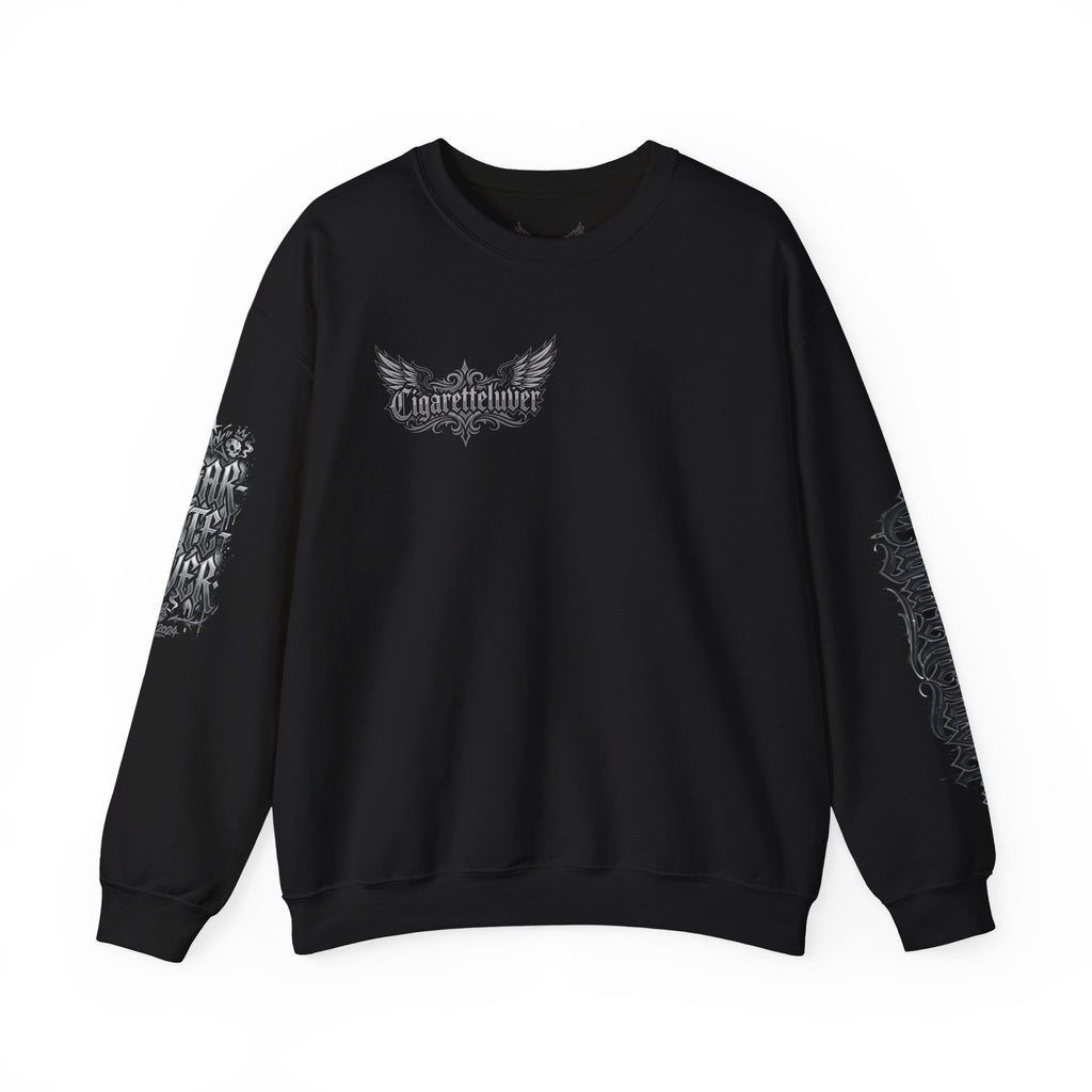 Crewneck Sweatshirt — Gothic Script "Great Live" Streetwear Pullover