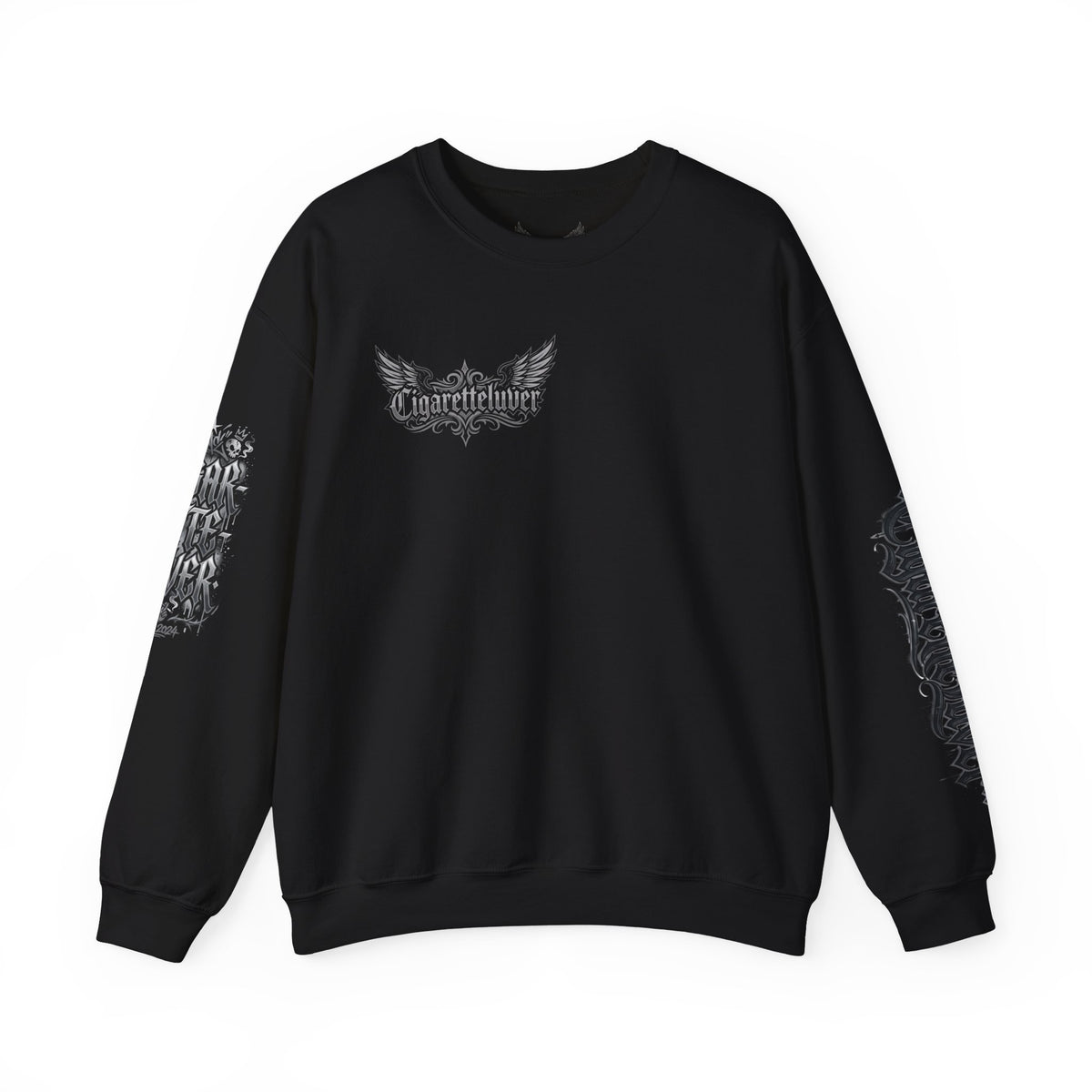Crewneck Sweatshirt — Gothic Script "Great Live" Streetwear Pullover