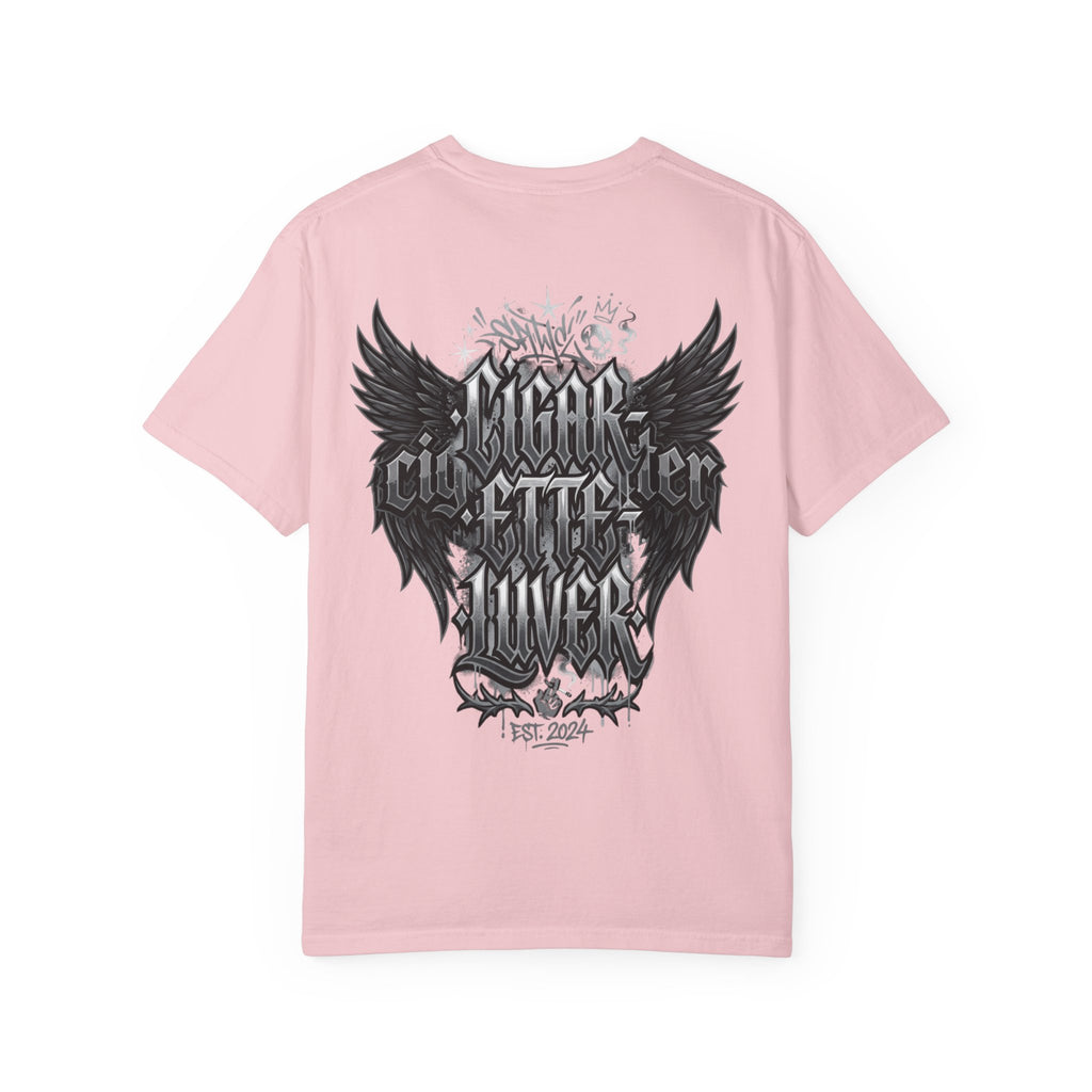 Cigar City Liver T-Shirt — Vintage Gothic Skull & Wings Graphic Tee