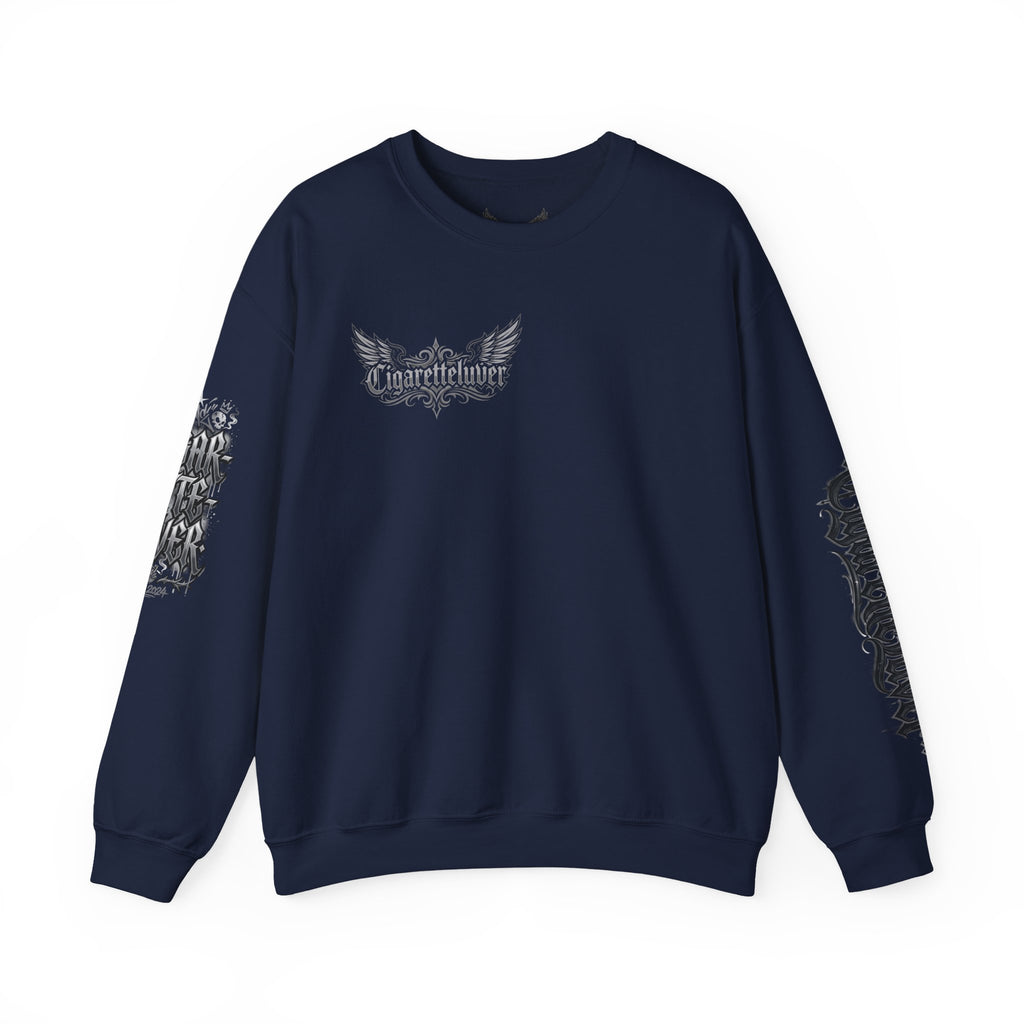 Crewneck Sweatshirt — Gothic Script "Great Live" Streetwear Pullover