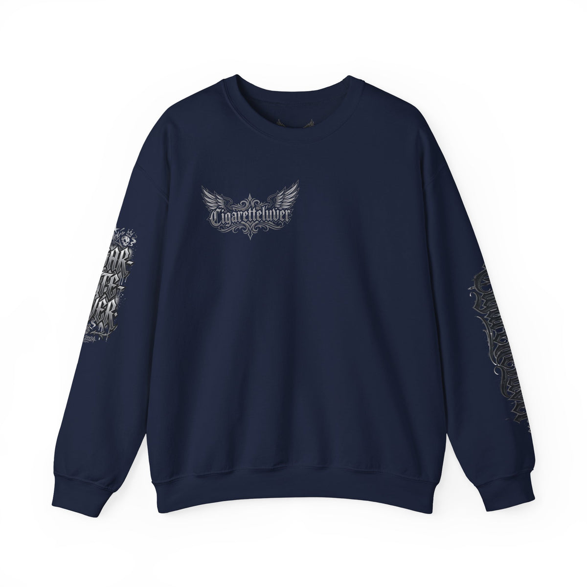 Crewneck Sweatshirt — Gothic Script "Great Live" Streetwear Pullover