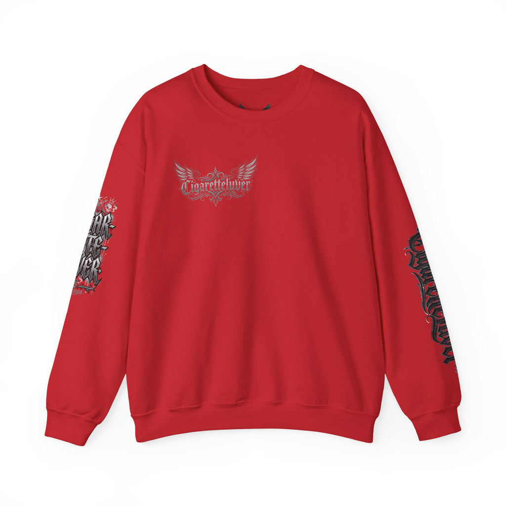 Crewneck Sweatshirt — Gothic Script "Great Live" Streetwear Pullover