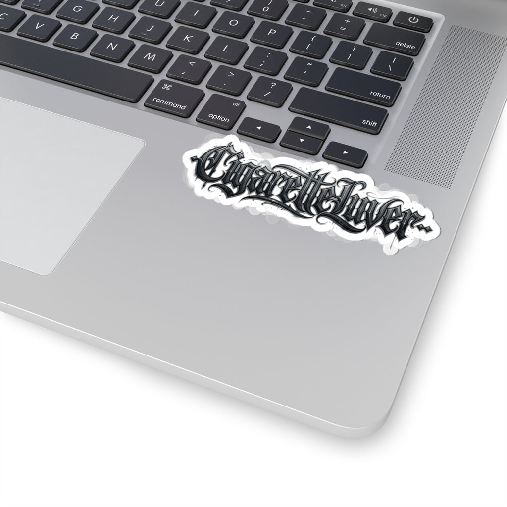 Cigarette Lvr Gothic Script Kiss-Cut Sticker
