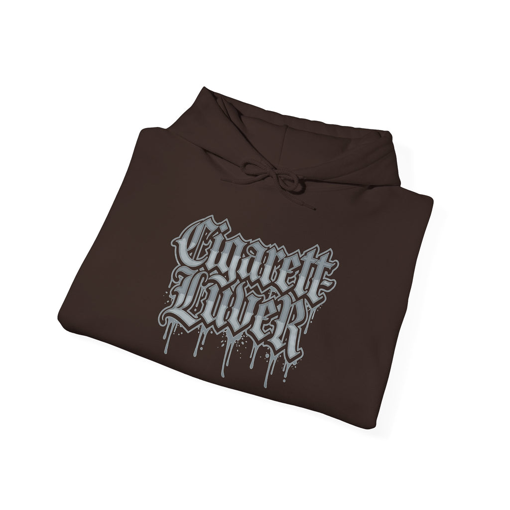 Hoodie — Cigarette Lover Gothic Drip Logo Pullover
