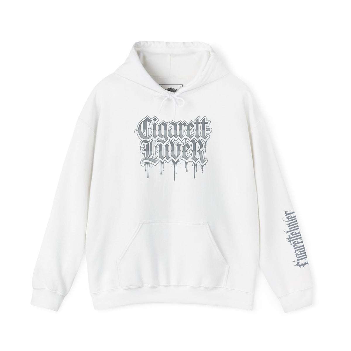 Hoodie — Cigarette Lover Gothic Drip Logo Pullover