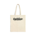 Gothic Script Tote Bag — 'Conscience' Black Calligraphy Canvas Tote