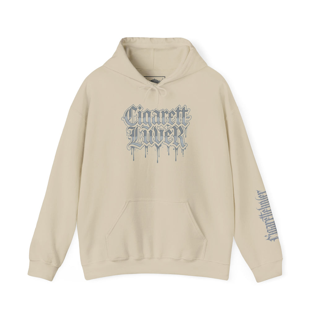 Hoodie — Cigarette Lover Gothic Drip Logo Pullover
