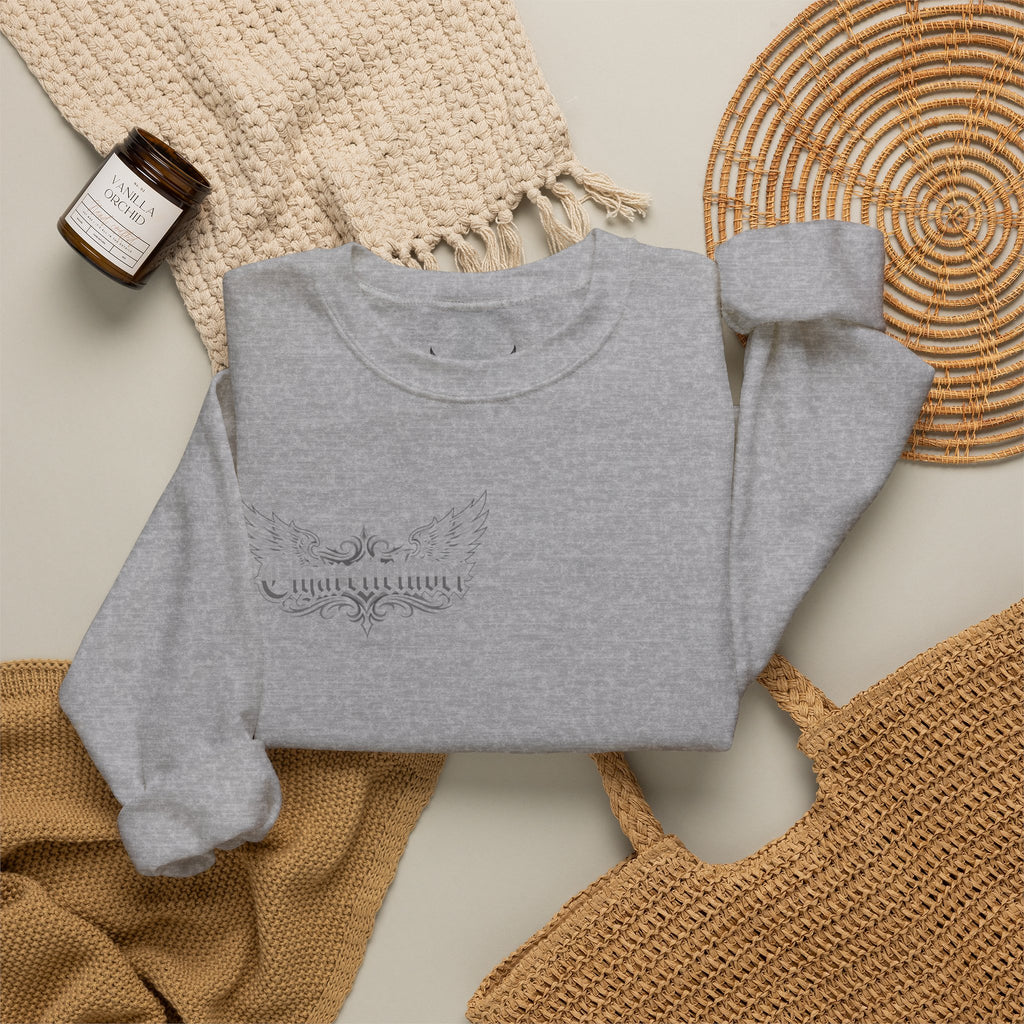 Crewneck Sweatshirt — Gothic Script "Great Live" Streetwear Pullover