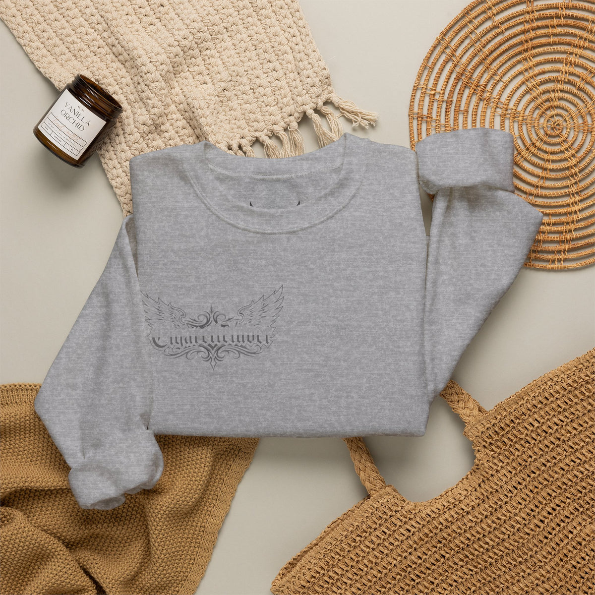 Crewneck Sweatshirt — Gothic Script "Great Live" Streetwear Pullover