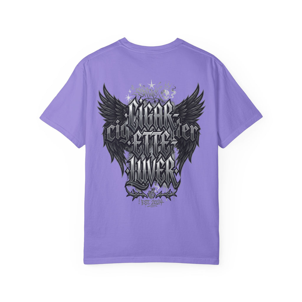 Cigar City Liver T-Shirt — Vintage Gothic Skull & Wings Graphic Tee