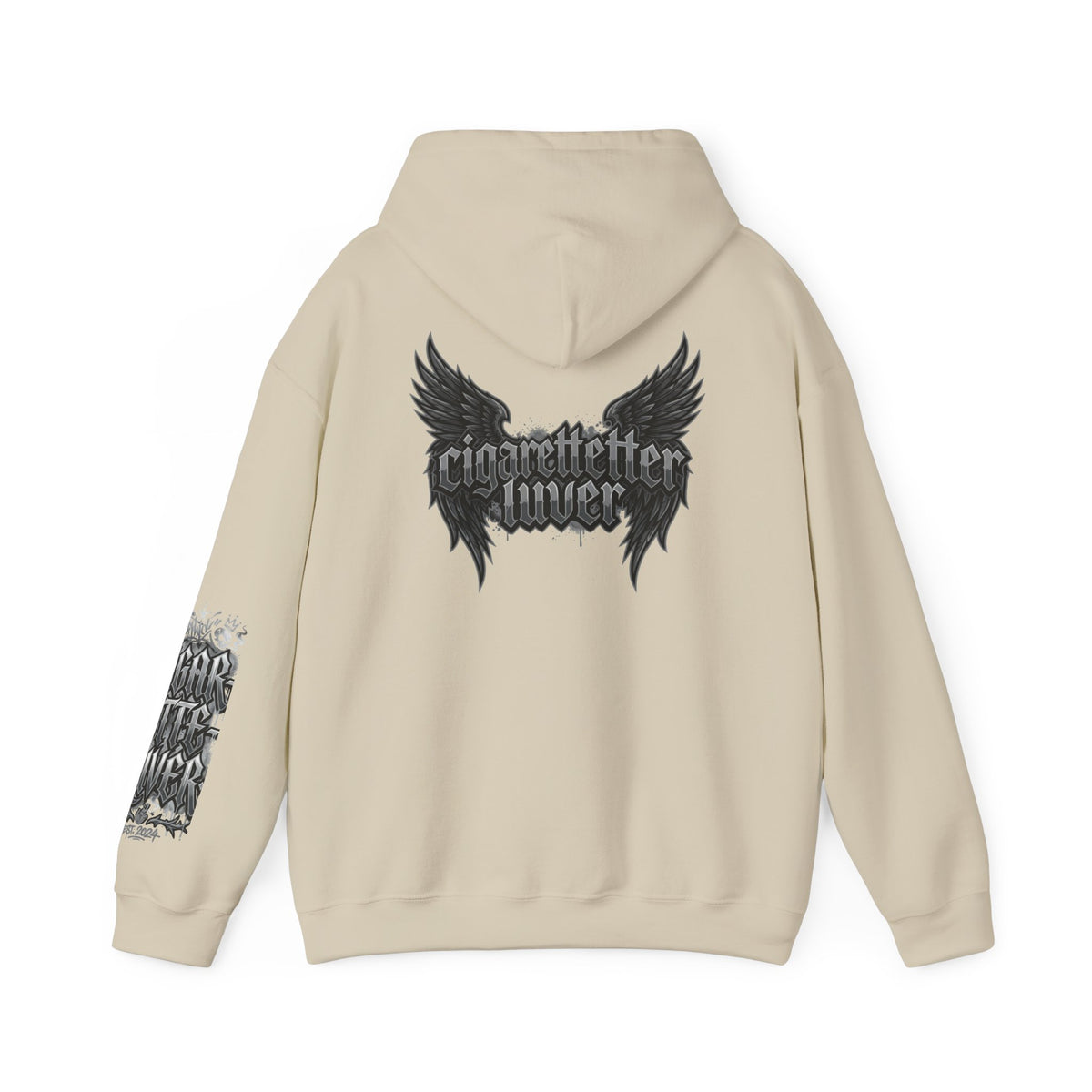 Cigarette Lover Hoodie — Gothic Drip Script Pullover
