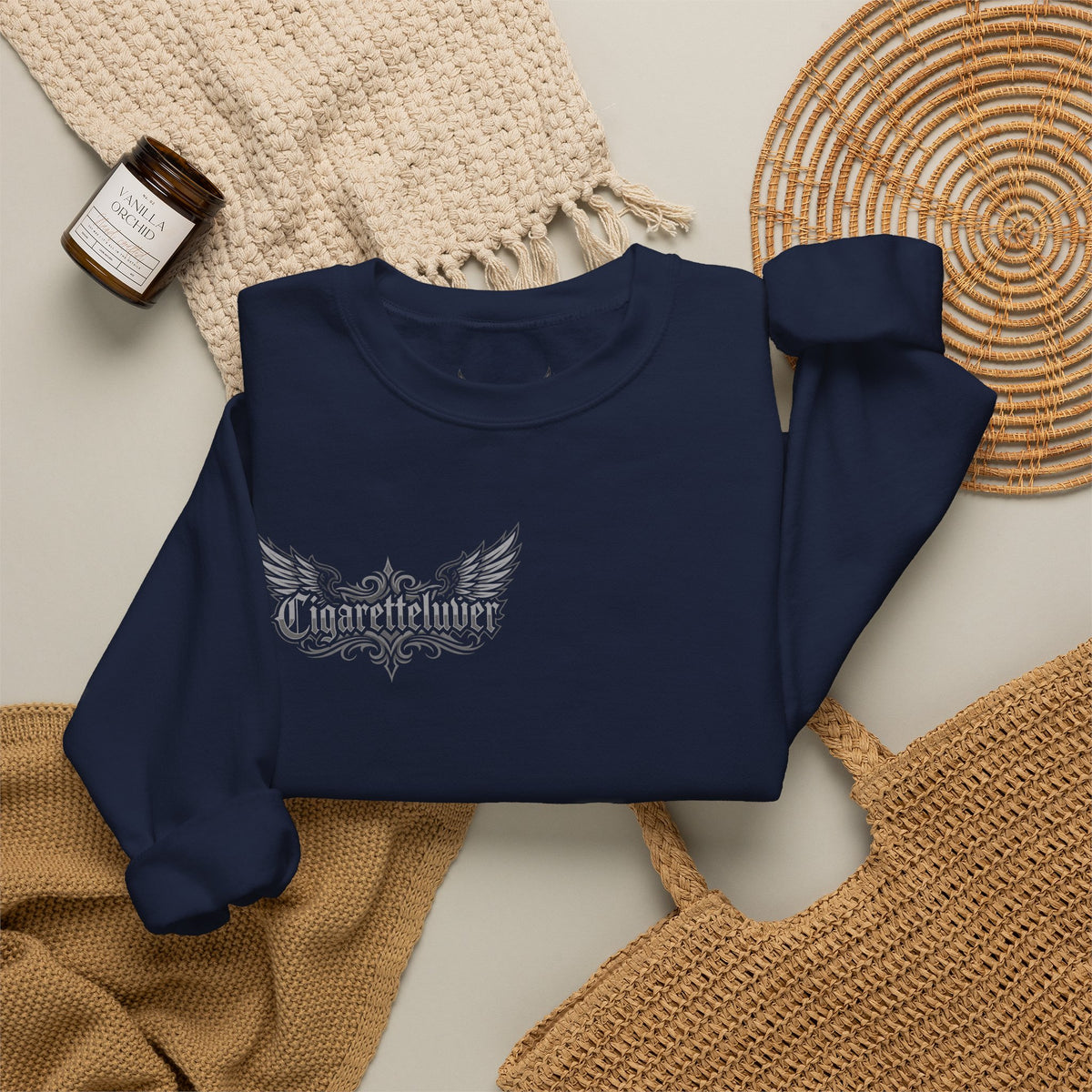 Crewneck Sweatshirt — Gothic Script "Great Live" Streetwear Pullover