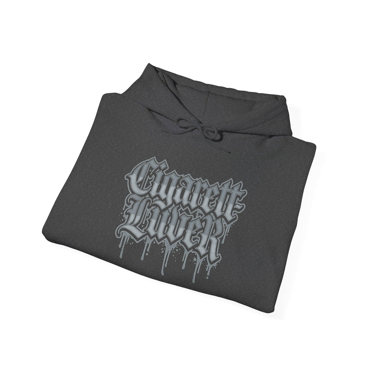 Hoodie — Cigarette Lover Gothic Drip Logo Pullover