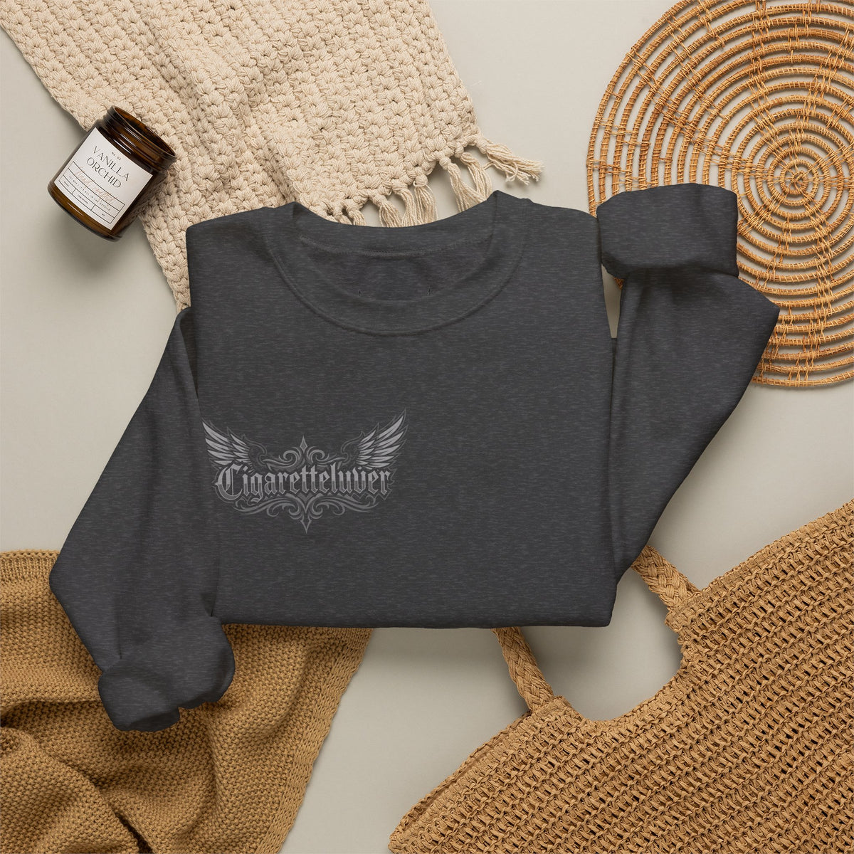Crewneck Sweatshirt — Gothic Script "Great Live" Streetwear Pullover