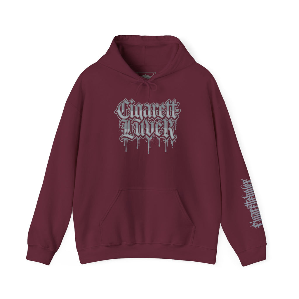 Hoodie — Cigarette Lover Gothic Drip Logo Pullover
