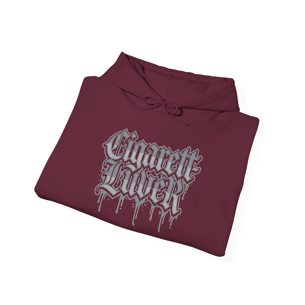 Hoodie — Cigarette Lover Gothic Drip Logo Pullover