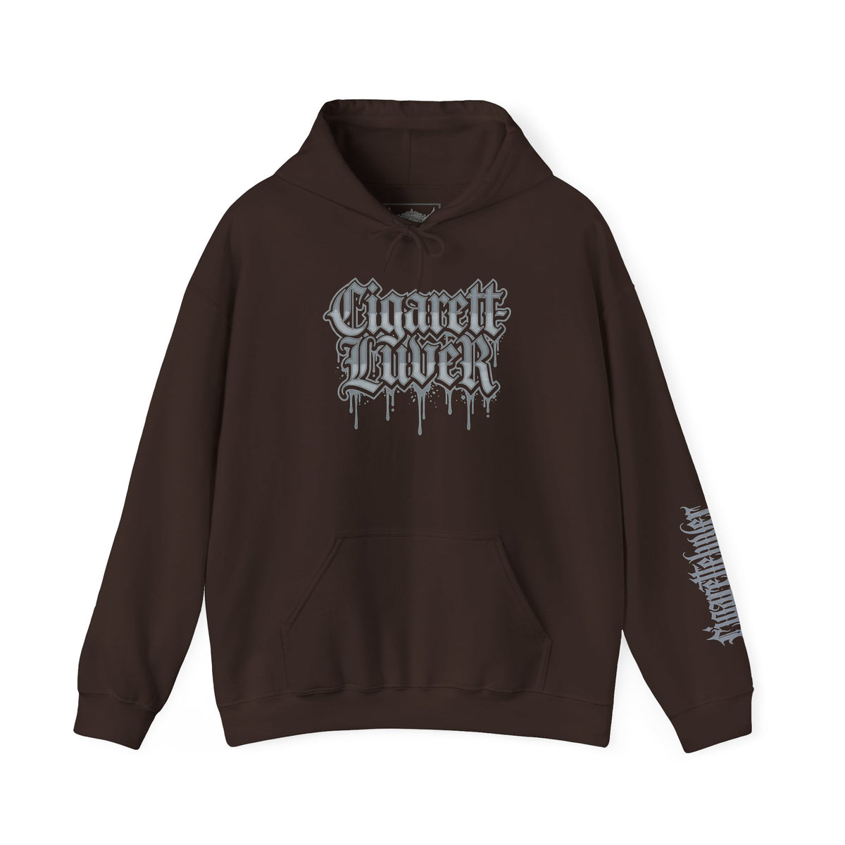 Hoodie — Cigarette Lover Gothic Drip Logo Pullover