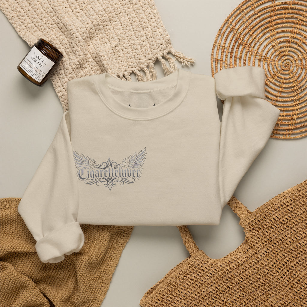 Crewneck Sweatshirt — Gothic Script "Great Live" Streetwear Pullover