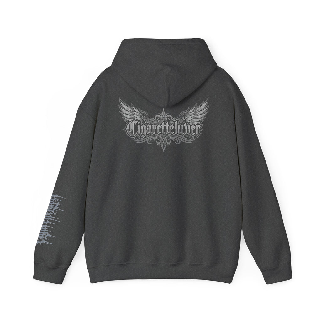 Hoodie — Cigarette Lover Gothic Drip Logo Pullover